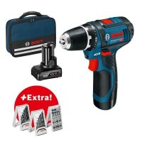 Bosch Akku-Bohrschrauber GSR 12V-15 1x2,0 Ah, 1x4,0 Ah ZB...