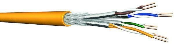 PROTEC.net T Datenkabel 8120-1 2x4P23HF3 ISO-Cat7A 1200MHz 2x(4x2xAWG23) TR-gelb